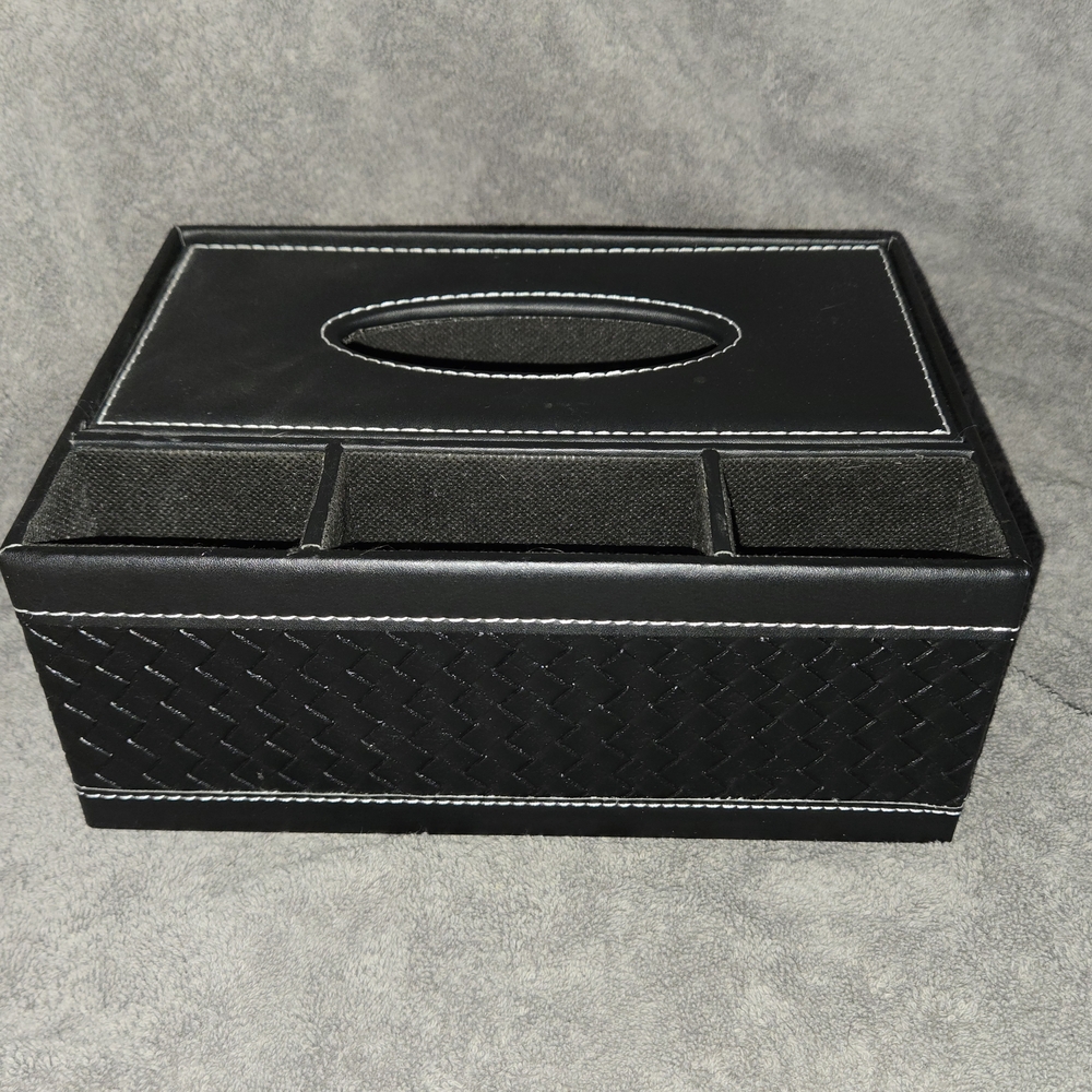 Black Tissue Box Organizer
